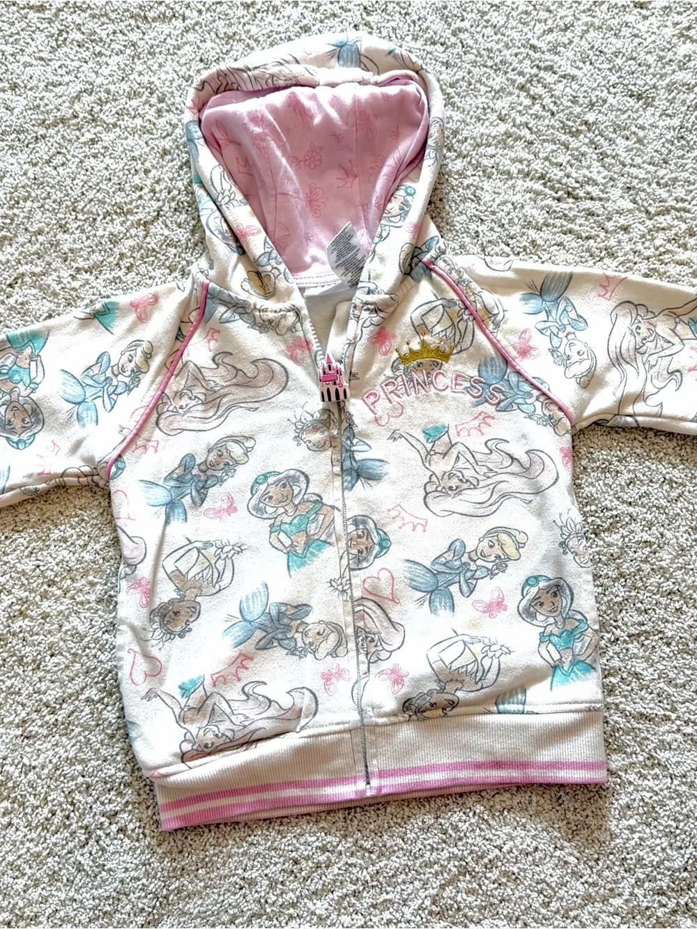 Girls Disney Princess full zip Hoodie